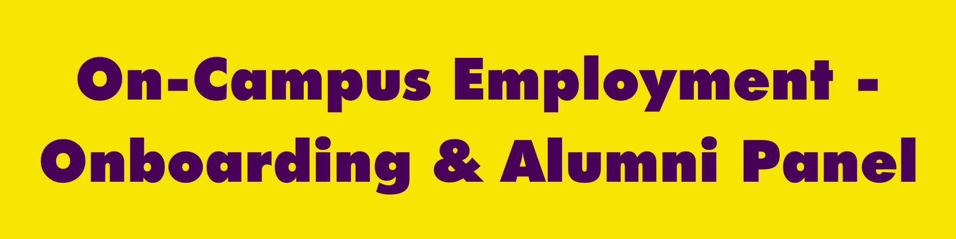 a yellow background with purple letters