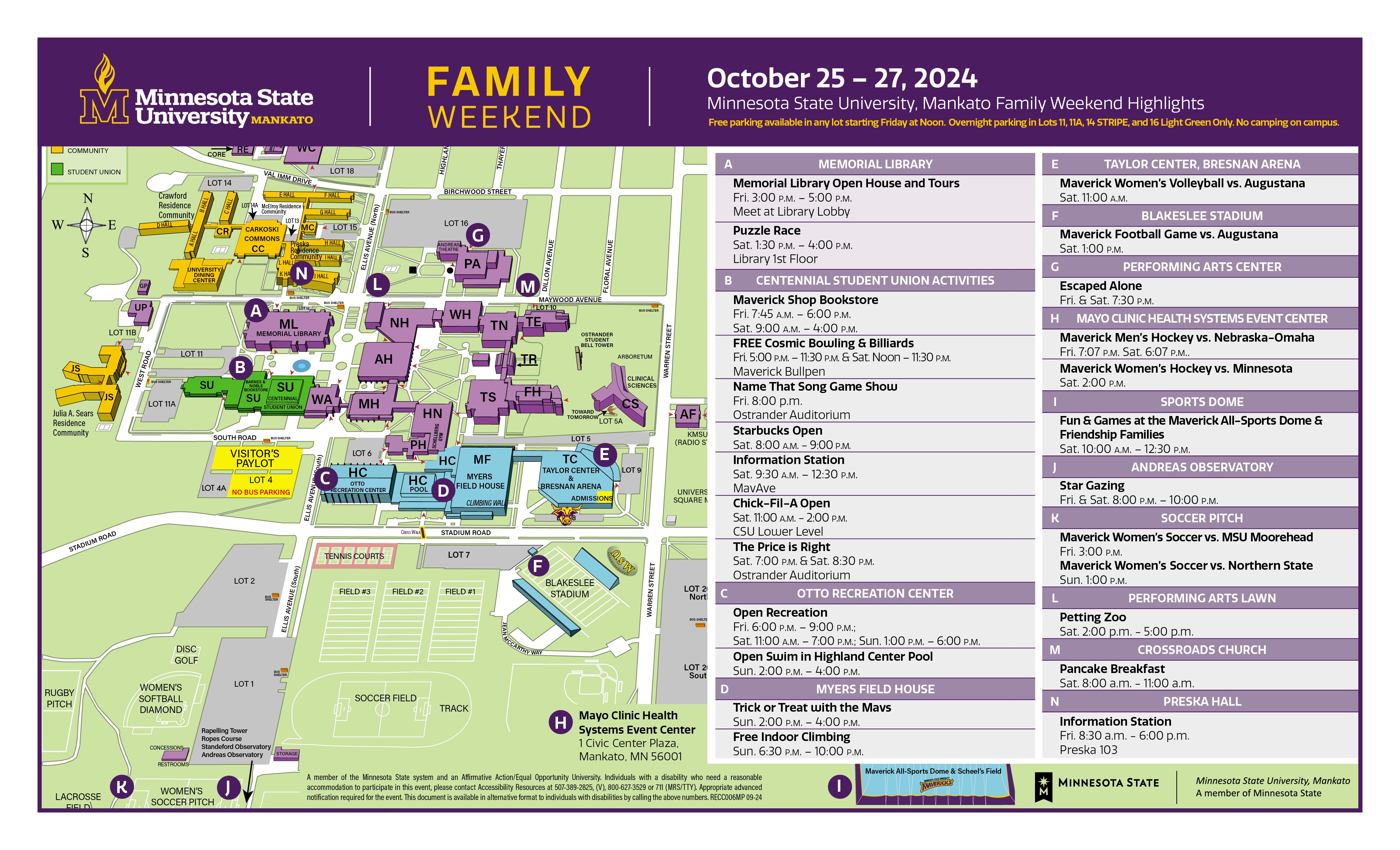 a map of a family weekend