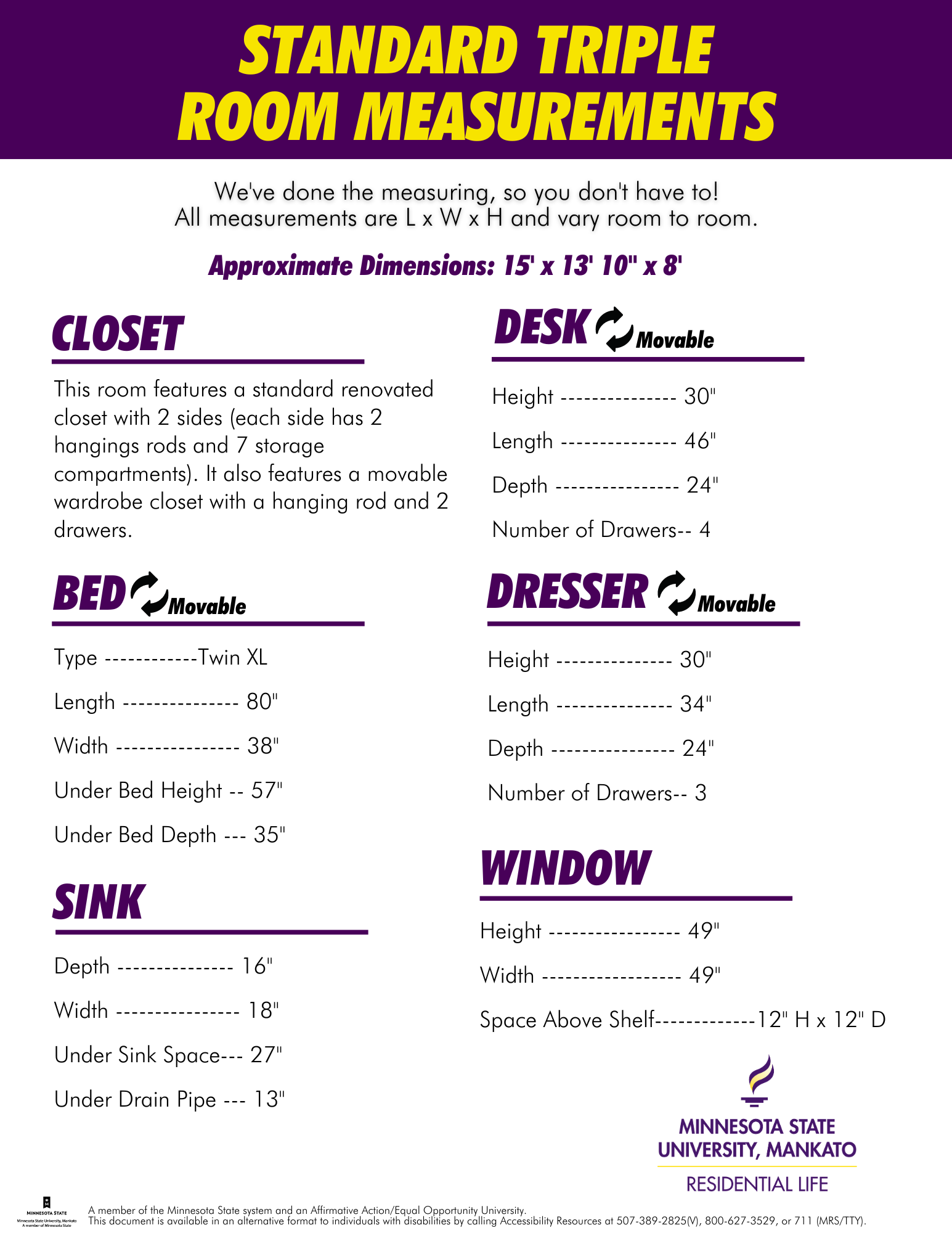 a purple and white information sheet